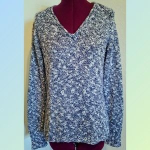 Chaps V-neck marled sparkle sweater
